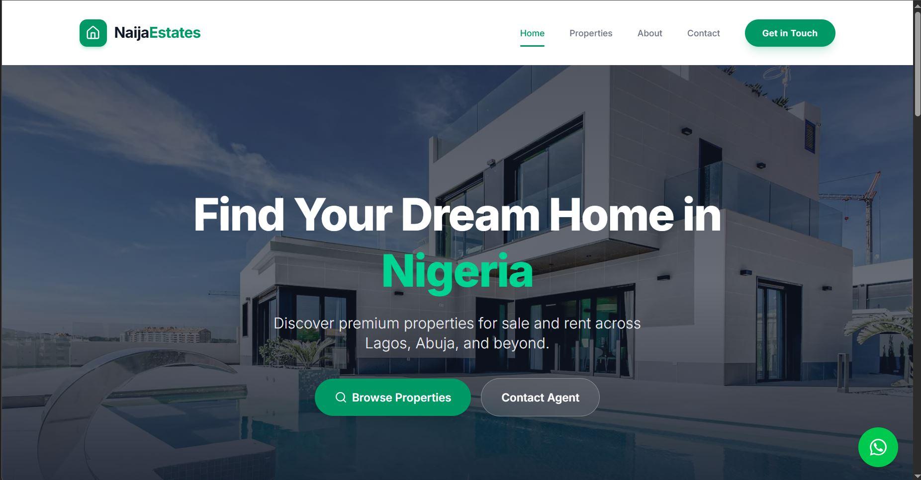 Naija Estates filterable property listings
