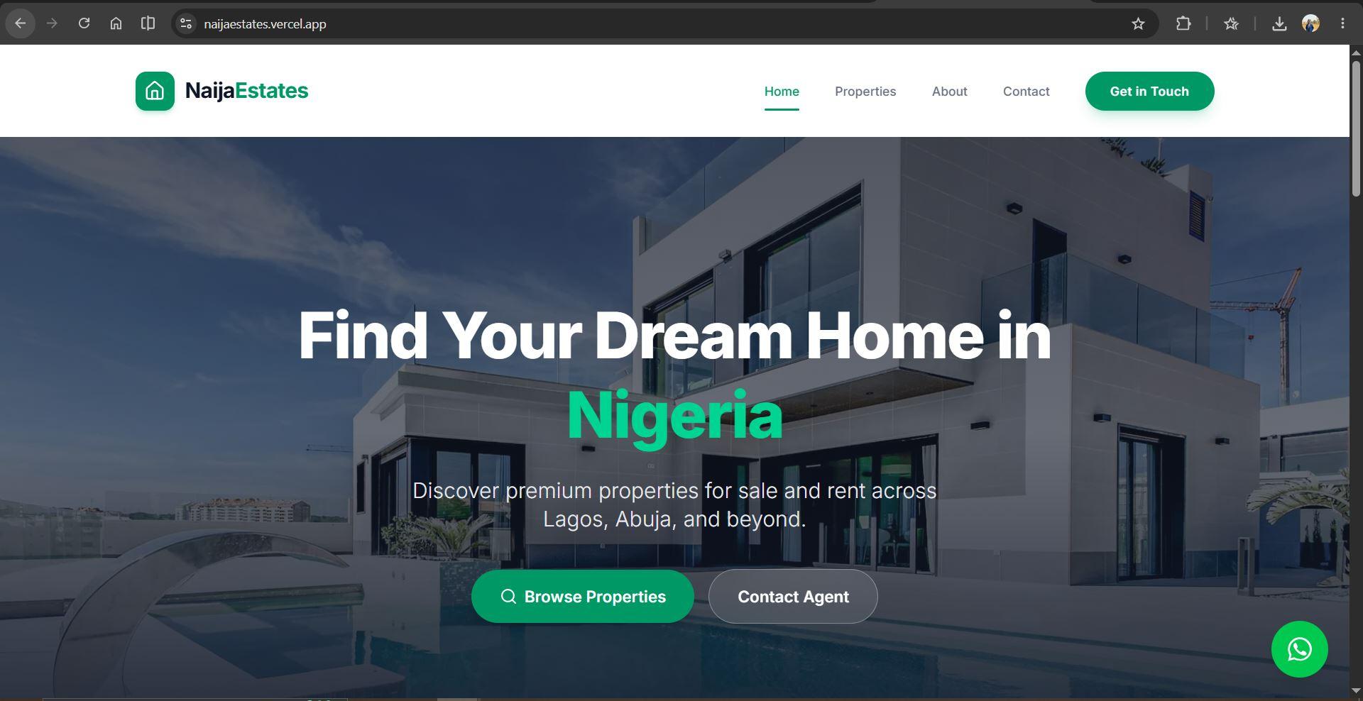 Naija Estates property listing website